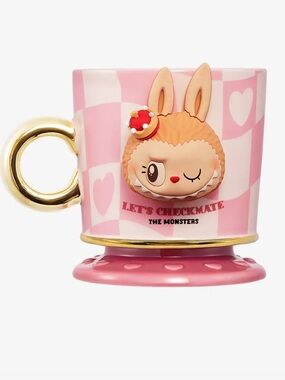 POP MART THE MONSTERS Pink Let's Checkmate Mug